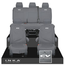 Load image into Gallery viewer, VW Transporter T6.1, T6, T5.1 INKA Front & Rear Tailored Waterproof Seat Covers Grey MY 10-24