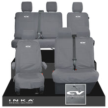 Load image into Gallery viewer, VW Transporter T6.1, T6, T5.1 Front 1+2 & Rear 2+1 Tailored Waterproof Seat Covers Grey MY-10-24