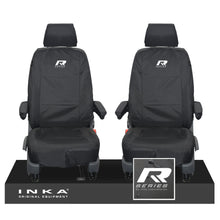 Load image into Gallery viewer, VW Transporter Shuttle T6.1, T6 Front 1+1 Tailored Waterproof Seat Covers Black MY-15-23