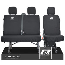 Load image into Gallery viewer, VW Transporter T6.1, T6 INKA Rear Set 2+1 Tailored Waterproof Seat Covers Black