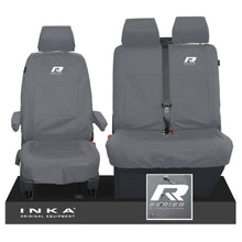 Load image into Gallery viewer, VW Transporter Shuttle T6.1, T6 Front 1+2 Tailored Waterproof Seat Covers Grey MY-15-23