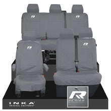 Load image into Gallery viewer, VW Transporter T6.1, T6, T5.1 Front 1+2 & Rear Triple Tailored Waterproof Seat Covers Grey MY 10-24