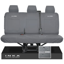 Load image into Gallery viewer, VW Transporter T6.1,T6,T5.1 INKA Rear Triple Tailored Waterproof Seat Cover Set Grey MY 09-23 - Sport-Series Embroidery