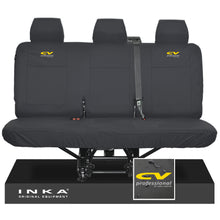 Load image into Gallery viewer, VW Transporter T6.1,T6,T5.1 INKA Rear Triple Tailored Waterproof Seat Cover Set Black MY 09-23