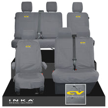 Load image into Gallery viewer, VW Transporter T6.1, T6, T5.1 Front 1+2 & Rear 2+1 Tailored Waterproof Seat Covers Grey MY-10-24