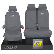 Load image into Gallery viewer, VW Transporter Shuttle T6.1, T6 Front 1+2 Tailored Waterproof Seat Covers Grey MY-15-23