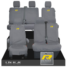 Load image into Gallery viewer, VW Transporter T6.1, T6, T5.1 Front 1+2 & Rear 2+1 Tailored Waterproof Seat Covers Grey MY-10-24