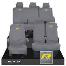 Load image into Gallery viewer, VW Transporter T6.1, T6, T5.1 Front 1+2 & Rear Triple Tailored Waterproof Seat Covers Grey MY 10-24