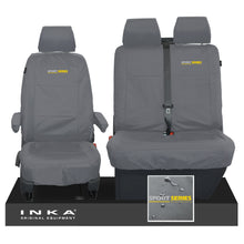 Load image into Gallery viewer, VW Transporter Shuttle T6.1, T6 Front 1+2 Tailored Waterproof Seat Covers Grey MY-15-23