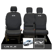 Load image into Gallery viewer, Toyota Proace City INKA Front Set 1+2 Tailored Waterproof Seat Covers Black MY-2019 Onwards