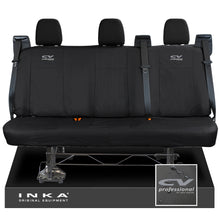 Load image into Gallery viewer, Ford Transit Custom INKA Rear Triple Set Tailored Waterproof Seat Covers Black