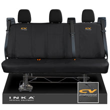 Load image into Gallery viewer, Ford Transit Custom INKA Rear Triple Set Tailored Waterproof Seat Covers Black
