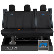 Load image into Gallery viewer, Ford Transit Custom INKA Rear Triple Set Tailored Waterproof Seat Covers Black