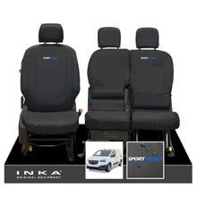 Load image into Gallery viewer, Vauxhall Opel Combo INKA Front 1+2 Set Tailored Waterproof Seat Covers Black MY-2018 Onwards