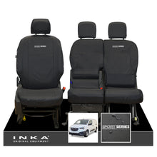 Load image into Gallery viewer, Vauxhall Opel Combo INKA Front 1+2 Set Tailored Waterproof Seat Covers Black MY-2018 Onwards