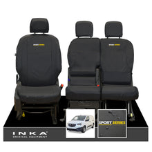 Load image into Gallery viewer, Vauxhall Opel Combo INKA Front 1+2 Set Tailored Waterproof Seat Covers Black MY-2018 Onwards