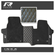 Load image into Gallery viewer, New VW Transporter T7 R Series Bentley Leatherette Front Tailored Carpet Floor Mat Black MY25 Onwards