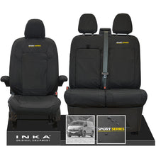Load image into Gallery viewer, New VW Transporter T7 Panel Van INKA Front Set Tailored Waterproof Seat Covers Black MY25 Onwards