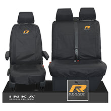 Load image into Gallery viewer, VW Transporter Shuttle T6.1, T6 Front 1+2 Tailored Waterproof Seat Covers Black MY-15-23