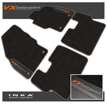 Load image into Gallery viewer, Vauxhall Corsa D Car Mats (Front & Rear Set) with Premium Carpet & OEM Leatherette, Fits MY07 to MY14