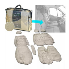 Load image into Gallery viewer, Nissan Primastar Front 1+2 Fully Tailored Waterproof Seat Covers Beige MY 22+