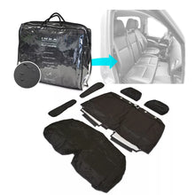 Load image into Gallery viewer, Mercedes Benz Vito V-Class W639 1st Row Double Seat Waterproof Seat Cover Black - With Centre Armrest & Comfort Headrest