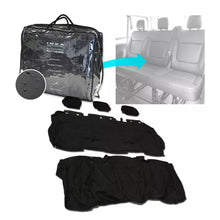 Load image into Gallery viewer, Nissan NV300 3rd Row Triple Tailored Waterproof Seat Covers Black MY 14-21
