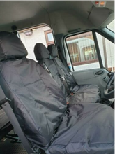 Load image into Gallery viewer, Ford Transit MK7 Minibus INKA Front & Rear Waterproof Seat Covers In Black MY 2010 - 2014