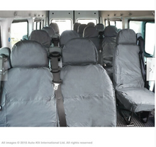 Load image into Gallery viewer, Ford Transit MK7 Minibus INKA Front & Rear Waterproof Seat Covers In Grey MY 2010 - 2014