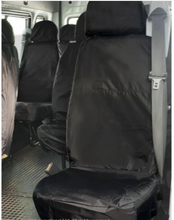 Load image into Gallery viewer, Ford Transit MK7 Minibus 17 Seater INKA Front &amp; Rear Waterproof Seat Covers Set Black
