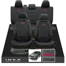Load image into Gallery viewer, VW Caddy Kombi Maxi Life INKA Front &amp; Rear Tailored Waterproof Seat Covers Black MY-2007-2019 (Choice of 7 Colours)
