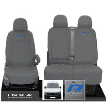 Load image into Gallery viewer, VW Crafter MK2 INKA Front Set 1+2 Tailored Waterproof Seat Covers Grey MY-2017 Onwards [Choice of 7 Colours]
