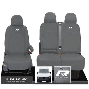 VW Crafter MK2 INKA Front Set 1+2 Tailored Waterproof Seat Covers Grey MY-2017 Onwards [Choice of 7 Colours]