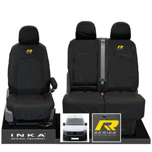 VW Crafter MK2 INKA Front Set 1+2 Tailored Waterproof Seat Covers Black MY-2017 Onwards [Choice of 7 Colours]