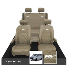 Load image into Gallery viewer, VW California Ocean/Coast/Beach/Surf Inka Fully Tailored Waterproof Seat Covers Sand Front &amp; Rear With ISOFIX Fits T6.1 ,T6,T5.1 all model years fits with and without airbags
