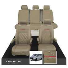 Load image into Gallery viewer, VW California Ocean/Coast/Beach/Surf Inka Fully Tailored Waterproof Seat Covers Beige Sand Front &amp; Rear With ISOFIX Fits T6.1 ,T6,T5.1 all model years fits with and without airbags
