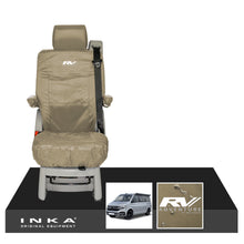 Load image into Gallery viewer, VW California Ocean/Coast/Beach/Surf Inka Fully Tailored Waterproof Seat Covers Beige Sand Rear Single Swivel Fits T6.1 ,T6,T5.1 all model years fits with and without airbags

