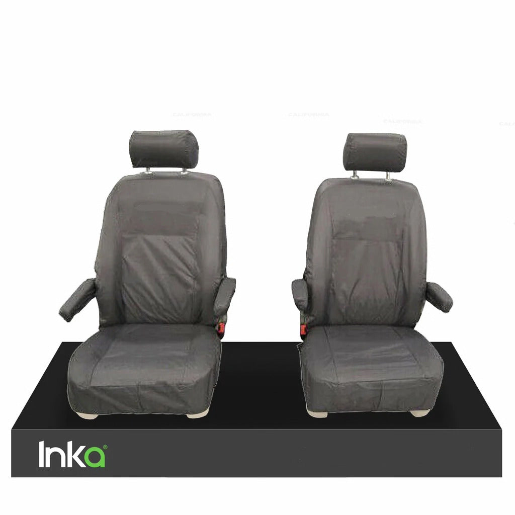 VW California/Caravelle Front 1+1 INKA Tailored Waterproof Seat Covers GREY MY-2003-2013