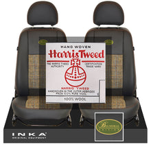 Load image into Gallery viewer, Land Rover Defender L316 INKA Harris Tweed Front 1+1 Tailored Seat Covers Black
