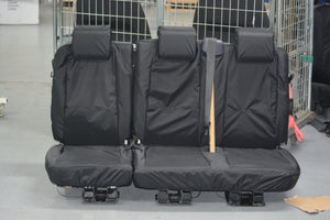Ford Transit Tourneo Connect MK1 MY03-13 Rear Set Tailored Waterproof Seat Covers In Black
