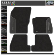 Ford Focus Tailored Car Mats (Front & Rear Set) with Premium Carpet & OEM Leatherette Fits MY2011-2015
