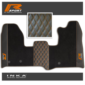 Ford Transit Custom MK1 Front Tailored Carpet Mat INKA Bentley Leatherette Black MY-12-23 (Choice of 7 Colours)
