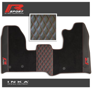 Ford Transit Custom MK1 Front Tailored Carpet Mat INKA Bentley Leatherette Black MY-12-23 (Choice of 7 Colours)