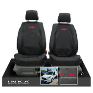 Ford Transit Connect MK3 Front 1+1 INKA Tailored Waterproof Seat Covers Set Black MY2024 Onwards