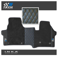 Load image into Gallery viewer, The All New Ford Transit Custom INKA S-Tech Bentley Leatherette Front Tailored Carpet Floor Mat Black MY24 Onwards
