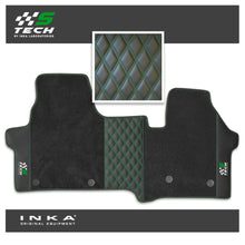 Load image into Gallery viewer, The All New Ford Transit Custom INKA S-Tech Bentley Leatherette Front Tailored Carpet Floor Mat Black MY24 Onwards
