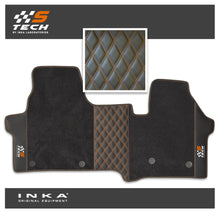 Load image into Gallery viewer, The All New Ford Transit Custom INKA S-Tech Bentley Leatherette Front Tailored Carpet Floor Mat Black MY24 Onwards
