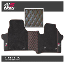 Load image into Gallery viewer, The All New Ford Transit Custom INKA S-Tech Bentley Leatherette Front Tailored Carpet Floor Mat Black MY24 Onwards
