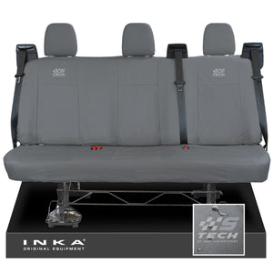 Ford Transit Custom INKA Rear Triple Set Tailored Waterproof Seat Covers Grey