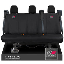 Load image into Gallery viewer, Ford Transit Custom INKA Rear Triple Set Tailored Waterproof Seat Covers Black
